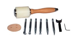Leather Craft Tool Set Basic 7 Stamp Carving Craft,KnF,Hammer