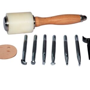 Leather Craft Tool Set Basic 7 Stamp Carving Craft,KnF,Hammer